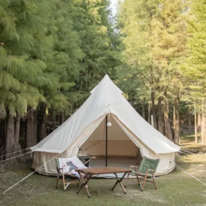 Outdoor Camping Pyramid Bell Tent, 900D Oxford Cloth, Rainproof Windproof Mongolian Yurt