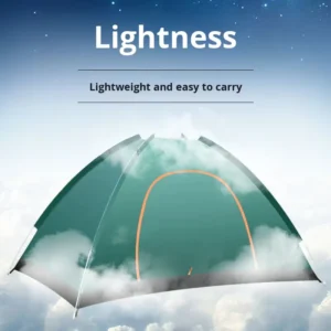 Outdoor Camping Quick Throwing Portable Folding Silver Coated Four season Waterproof Camping Tent 3 4 Person Beach Tent No Setup