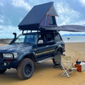 Outdoor Camping Rooftop Tent 4×4 Offroad Waterproof 3000mm Aluminium Hard Shell Four-Season Ladder Double Layer Tent