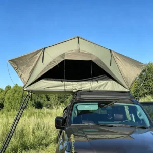 Outdoor Camping Soft-Top Aluminum Car Rooftop Tent Four-Season Double Layer One Bedroom Windproof Waterproof Ladder Accessory