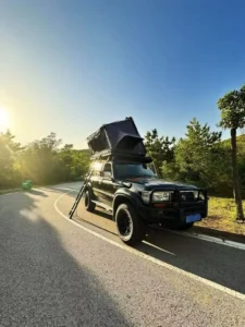 Outdoor Camping Square Aluminum Alloy Hard Shell Rooftop Tent Four Season Double Layer Side Opening 4×4