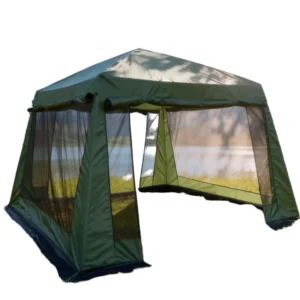 Outdoor Camping Square Large Sunscreen Tent Multi-Person Canopy Mesh Awning 22mm Galvanized Pipe Frame Rainproof Mosquito-proof