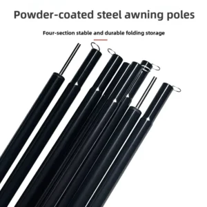 Outdoor Camping Tent Canopy Support Poles, Iron, Reinforced, 16 mm