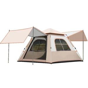 Outdoor Camping Tent Waterproof Family Party Two Bedrooms Outdoor Travel Tent With 2 Door 6 Window for Camping