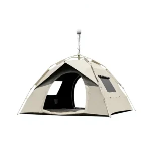 Outdoor Camping Tent for 3-4 People Beach Use Foldable Portable Black-Coated Oxford Cloth 2000-3000mm Waterproof Four Seasons