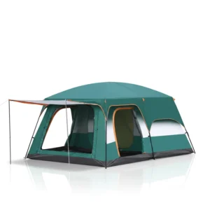 Outdoor Camping Tent with Two Bedrooms and One Living Room, Large Space, Portable Folding, Sun and Rain Resistant