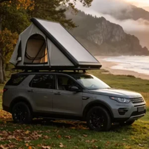 Outdoor Camping Triangular Car Rooftop Tent with Hard Shell and Ultra-thin Aluminum Construction