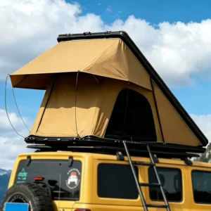Outdoor Camping Truck 4×4 Aluminum Hard Shell Rooftop Tent 2 Person with Extension Ladder