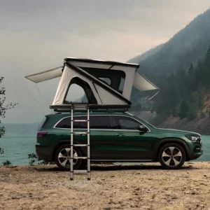 Outdoor Camping Waterproof Summer Easy Install Aluminum Hardshell Car Trailer Offroad 3-4 Person Z Fold Rooftop Tent