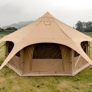 Outdoor Camping Yurt Tent Large Rainproof Sun Proof Octagonal Luxury Family Tent