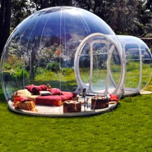 Outdoor Camping and Event Inflatable Transparent Bubble Dome Tent with Channel