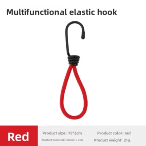 Outdoor Canopy Tensioning Rope Tent Elastic Cord Multi-functional Bungee Cord Buckle Single Hook Camping Accessory