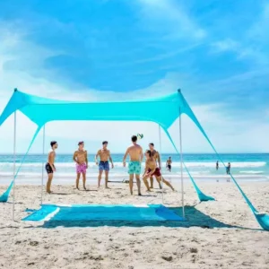 Outdoor Canopy Tent Easy Open Sun Shelter Windproof Beach Canopy Tent Sun Shade for Home Outdoor Beach Garden Picnic