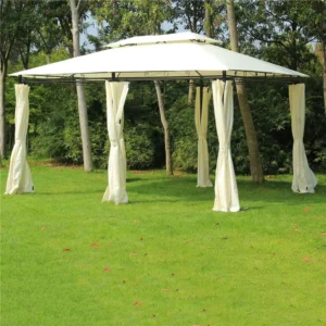 Outdoor Canopy Tent Pergola Metal Roof 3X4X2.65M Decorative Wrought Iron Gazebos