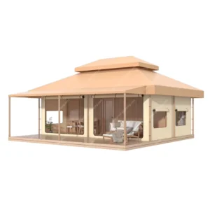 Outdoor Canvas Prefab Safari Resort Glamping Luxury Tent House for Event or Living