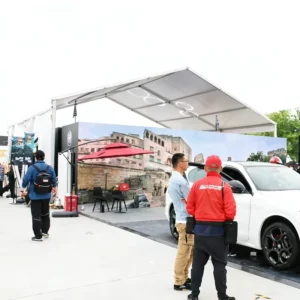 Outdoor Car Display Marquee Auto Road Show Tent Vehicle Exhibition Pop up Canopy Luxury Car Brand Temporary Show Booth