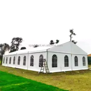 Outdoor Church Wedding Celebration Marquee Tent for 160 Guests, 10m by 20m, with Aluminum Frame