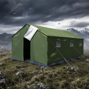 Outdoor Construction-Site Camouflage Triple-Layer Four-Season PVC-Coated 4-5 Person Rainproof Windproof Warm Foldable Tent