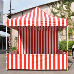 Outdoor Custom Mini Red and White Striped Carnival Tent for Parties and Trade Shows