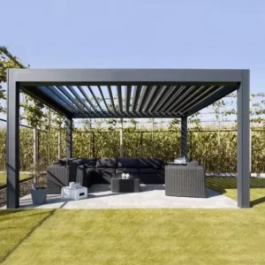 Outdoor Customized Modern European Design Eco-Friendly Waterproof Bioclimatic Aluminum Louver Pergola for Villa and Park