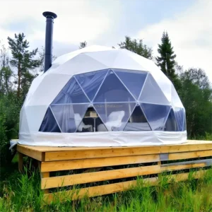 Outdoor Dome Tent with Steel Frame and Fabric Options for Urban Restaurants and Lounges