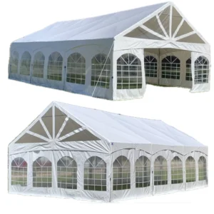 Outdoor Event Tent with Stable Aluminum Frame and Double-Coated PVC Waterproof Cover Fireproof UV Resistant