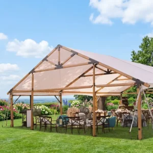 Outdoor Event Tents Rental Party Tents with Wood-grain Aluminum Alloy Structures