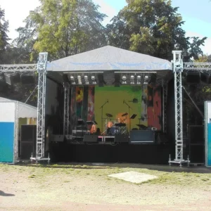 Outdoor Event Tents with Integrated Stage Platforms