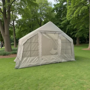 Outdoor Events Tent for Family Gathering, Two Bedrooms, 13.68 squaremeter House Camping Tent, Inflatable Tent with Chimney Vent