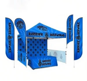 Outdoor Exhibition Canopy Tent with Walls Customized Color & Size Waterproof Advertising Display