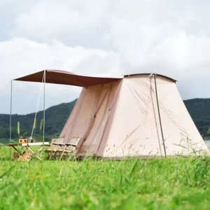 Outdoor Extra Large Family Camping Tent, Waterproof, 5-8 People, Green, Four Seasons