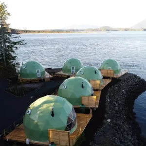 Outdoor Family House Luxury Resort Hotel Geodesic Dome Glamping Igloo Tents PVC Material Modern Style