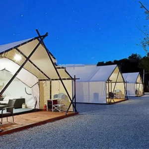 Outdoor Family Resort Hotel Tent Oxford Canvas Camping Glamping Safari Tent