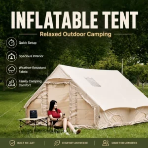 Outdoor Family Tent Durable Oxford Fabric Four Seasons Camping Inflatable Roof Tent