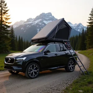 Outdoor Family Travel Sunshade Foldable Rooftop Tent Four Season Double Layer 2 Person Waterproof Oxford Mountains Rivers Lakes