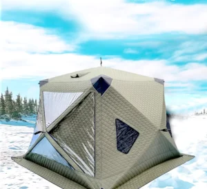 Outdoor Fishing Sauna Chimney Winter Lighting Ice Fishing Tent Thickened Large Window Firewood Warming Portable Tent