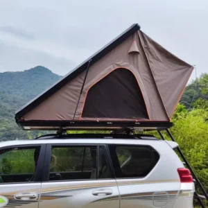 Outdoor Foldable Lightweight 4-5 Person Hard Shell Aluminum Car Rooftop Tent with Skylight