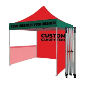 Outdoor Foldable Pop-up Gazebo Tent, 3×3 m/10×10 ft, Waterproof, Red