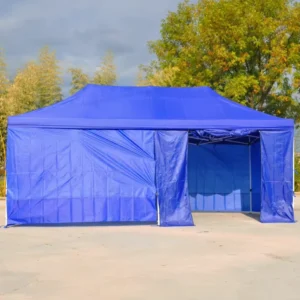 Outdoor Folding Easy Set Heavy Duty Pop-Up Canopy Trade Show Tent Instant Shelter with Removable Sunwall