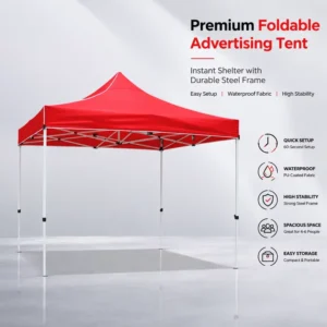 Outdoor Folding Tent 10 x 10 and 3 x 3 Pop-Up Canopies for Trade Shows and Events