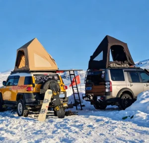 Outdoor Four Season Telescoping Air Inflated Rooftop Tent for Self-drive Camping No Setup Required 3000mm Waterproofing One