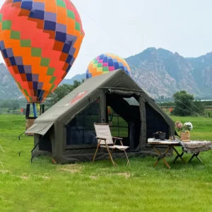 Outdoor Four-Season Waterproof Portable Green UV Protection Snowproof Camping Tent 3-4 People