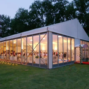 Outdoor Four-season Wind Resistant Luxury Party Tent Aluminum Frame A-frame Shape TUV CE Certified 15-20 Year Lifespan