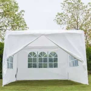 Outdoor Gazebo Canopy Tent with Removable Side Windows Waterproof Garden Patio Party Marquee for Wedding and Backyard Events