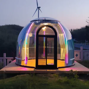 Outdoor Geodesic PC Plastic Dome House Glamping Hard PC Bubble Room for Wedding Accommodation Rental Service