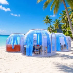 Outdoor Geodesic Stargazing Dome Glamping Tent House