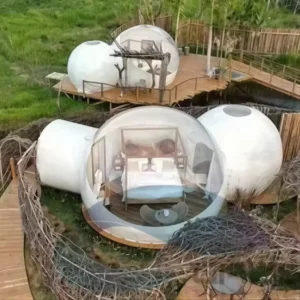 Outdoor Giant Double Room Luxury Inflatable Bubble Tent Outdoor Glamping Bubble Hotel with Bathroom
