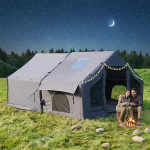 Outdoor Glamping Automatic Portable Inflatable Tent Foldable Oxford Roof Tent with One Bedroom for Family Camping