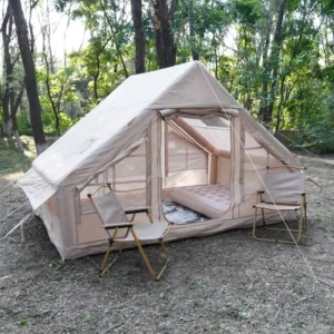 Outdoor Glamping Automatic Portable Inflatable Tent Foldable Oxford Roof Tent with One Bedroom for Family Camping