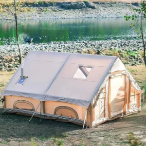 Outdoor Glamping Automatic Portable Inflatable Waterproof Four Season Roof Tent with Two Bedrooms for Family Camping